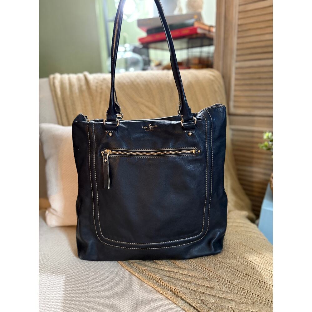 Kate Spade New York Mott Street Riley Tote Bag - Black Leather